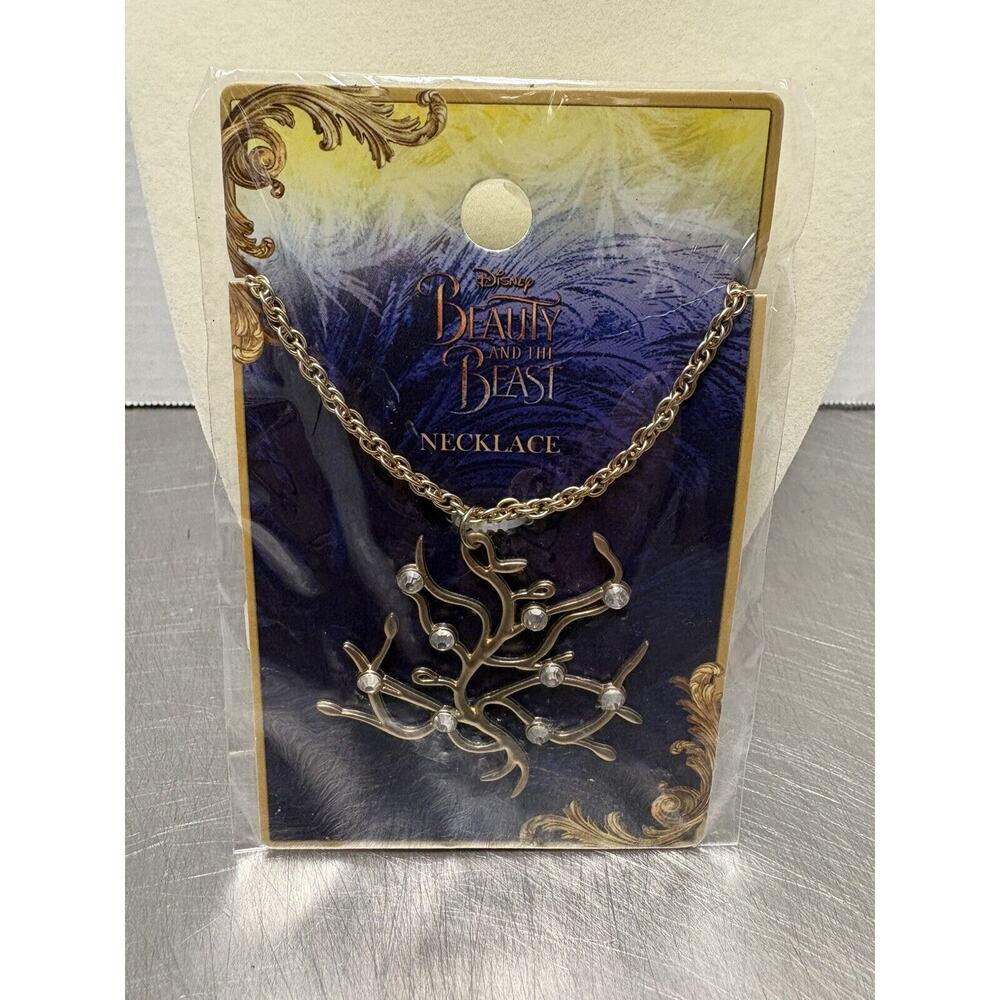 DISNEY Beauty & the Beast Rose Tree Replica Pendant Necklace Hot Topic Exclusive
